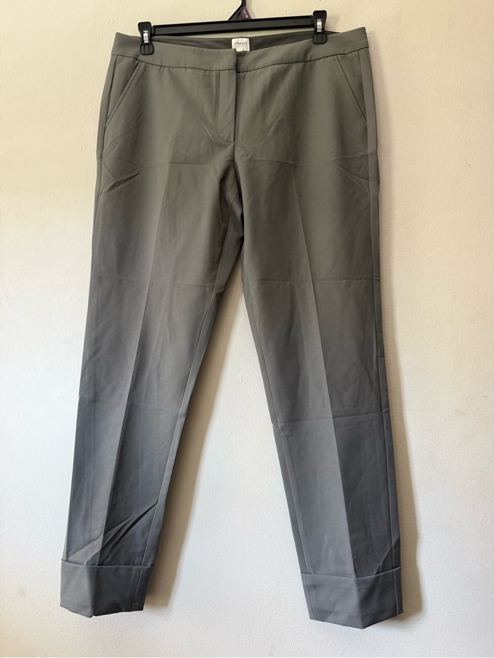 Armani Collezioni Women's Straight-Leg Trousers in Gray - Size 14 - Picture 2 of 14